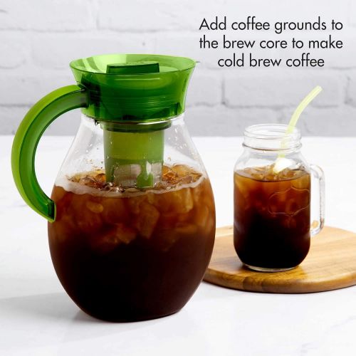  [아마존베스트]Primula The Big Iced Tea Maker Infusion, Brewer, Large Capacity, Beverage Pitcher, 1 Gallon, Green