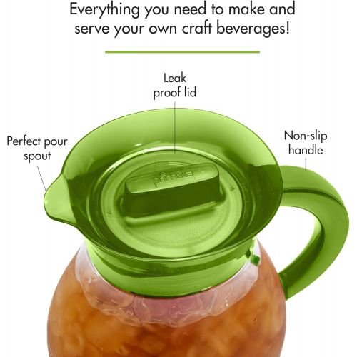  [아마존베스트]Primula The Big Iced Tea Maker Infusion, Brewer, Large Capacity, Beverage Pitcher, 1 Gallon, Green