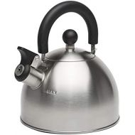 [아마존베스트]Primula Stewart Whistling Stovetop Tea Kettle Food Grade Stainless Steel, Hot Water Fast to Boil, Cool Touch Folding Handle, 1.5 Qt, Brushed