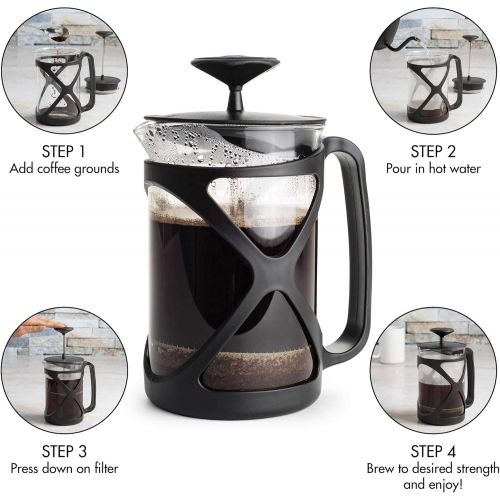  Primula Tempo French Press Premium Filtration with No Grounds, Black