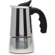 Primula Premium Stainless Steel Stovetop Espresso and Coffee Maker, Moka Pot for Classic Italian Style Cafe Brewing, Four Cup