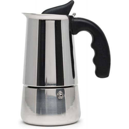  Primula Premium Stainless Steel Stovetop Espresso and Coffee Maker, Moka Pot for Classic Italian Style Cafe Brewing, Four Cup