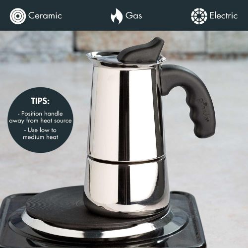  [아마존베스트]Primula Stainless Steel Stovetop Espresso Coffee Maker, 4-Cup