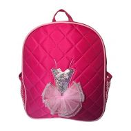 Princess Dance Backpack Fuchsia Quilted Sequin Ballerina Tutu Backpack Medium Girls 4-9