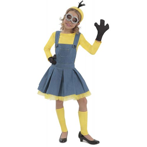  Princess Paradise Minions Girl Jumper Costume, Blue/Yellow, Medium