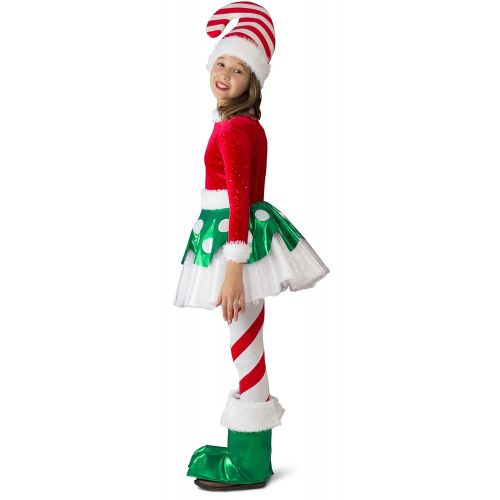  Princess Paradise Candy Cane Elf Princess Costume, Small