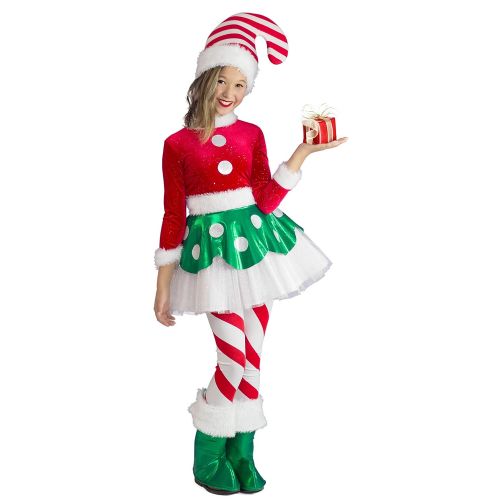  Princess Paradise Candy Cane Elf Princess Costume, Small