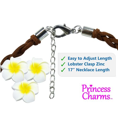  Princess Charms MOANA NECKLACE 3 Flower Clips & E-Book