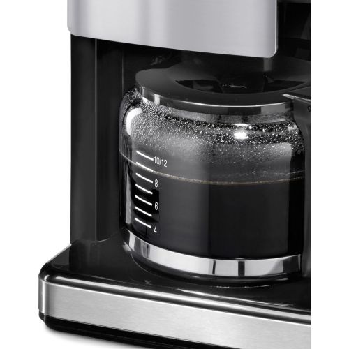  Princess 249402 Deluxe Coffee Machine with Integrated Coffee Grinder / Container for 250 g / 10 to 12 Cups / 1000 W / Digital Display / Automatic Shut-Off Time After 40 min