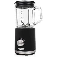 Princess 01.212078.01.001 Kompakter Standmixer/Smoothie Maker 500 Watt, mit 800ml Behalter, 212078, Schwarz, Glas