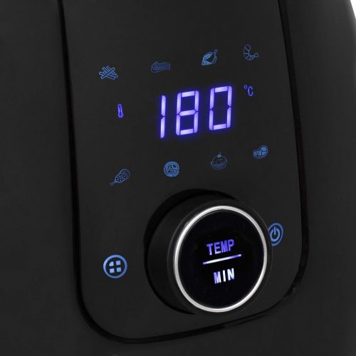  Princess 01.182025.01.001 XXL Hot Air Fryer with Digital Display without Oil Easy to Clean - 4.5 Litre Capacity 182025, 1500 Black