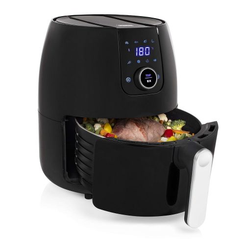  Princess 01.182025.01.001 XXL Hot Air Fryer with Digital Display without Oil Easy to Clean - 4.5 Litre Capacity 182025, 1500 Black