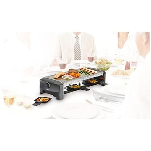  Besuchen Sie den Princess-Store Princess Raclette Steingrill - fuer bis zu 8 Personen mit 8 Pfannchen und regelbarem Thermostat, 162830