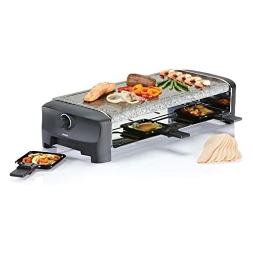  Besuchen Sie den Princess-Store Princess Raclette Steingrill - fuer bis zu 8 Personen mit 8 Pfannchen und regelbarem Thermostat, 162830