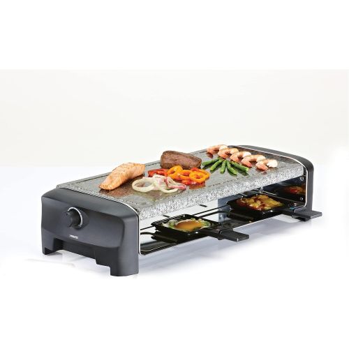  Besuchen Sie den Princess-Store Princess Raclette Steingrill - fuer bis zu 8 Personen mit 8 Pfannchen und regelbarem Thermostat, 162830