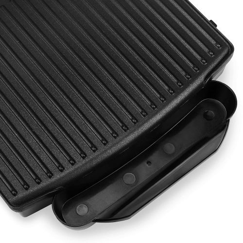  Princess Kontaktgrill 112415, Panini Grill mit Edelstahlasufuehrung, 2000 Watt, 0,75m Kabellange, 30x24cm Grillflache, antihaftbeschichtet