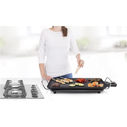  Princess Tischgrill mit zwei Grillzonen - 46 x 26cm Teppanyaki-Grillplatte mit extra heisser Zone, 103050