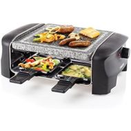 Princess Raclette Grill fuer bis zu 4 Personen - mit Steingrill und regelbarer Heizstufen, 162810