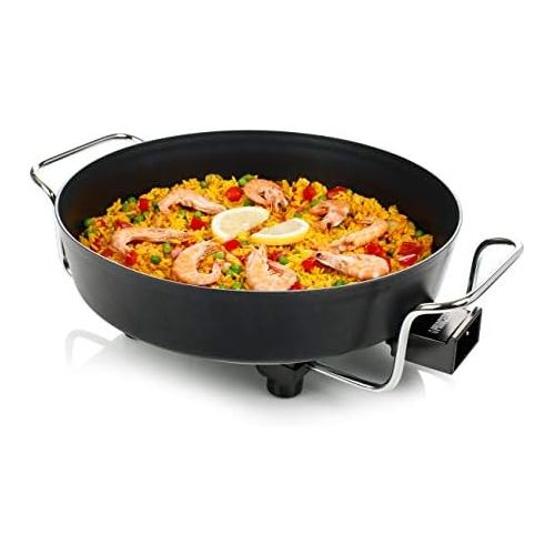  Princess Multi Wonder Chef Elektropfanne - 35cm Ø Bratflache, 5,4 Liter Fassungsvermoegen, 1800 Watt, regelbare Heizstufe, inkl. 2 Holzspatel, 0,9 m Kabelzuleitung, 162367