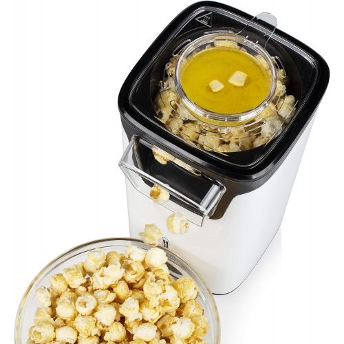  Princess Popcornmaschine - Popcorn per Heissluft, mit transparentem Deckel, Nachfuelloeffnung, 1100 Watt, 292986