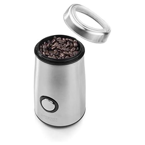  Princess 01.242196.01.001 Kaffeemuehle Edelstahl Deluxe 50 g - Edelstahlgehause, 150 W, silber