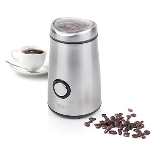  Princess 01.242196.01.001 Kaffeemuehle Edelstahl Deluxe 50 g - Edelstahlgehause, 150 W, silber