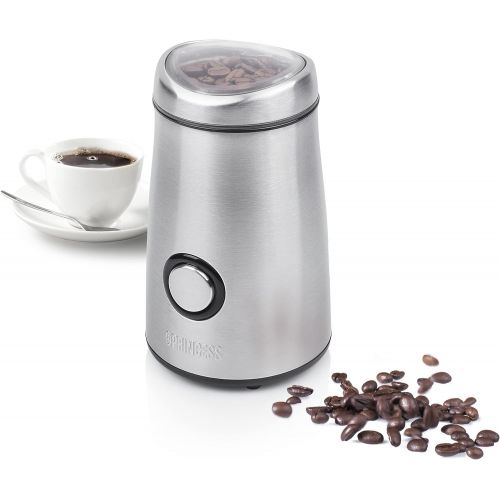  Princess 01.242196.01.001 Kaffeemuehle Edelstahl Deluxe 50 g - Edelstahlgehause, 150 W, silber