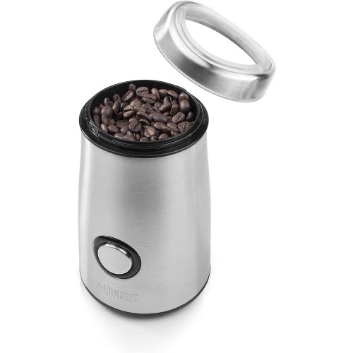  Princess 01.242196.01.001 Kaffeemuehle Edelstahl Deluxe 50 g - Edelstahlgehause, 150 W, silber