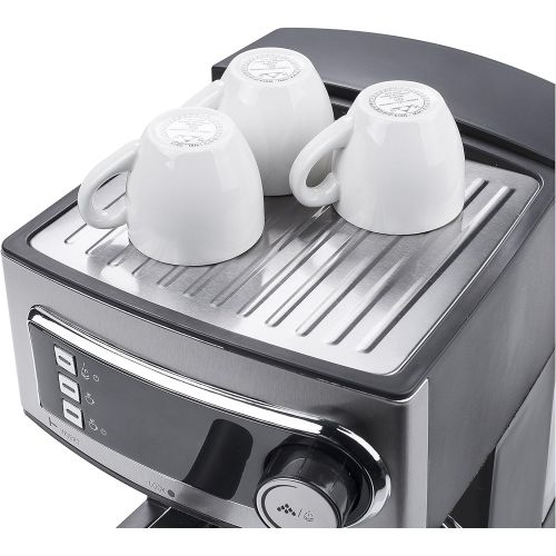  Princess 01.249407.01.001 Espressomaschine 15 bar - 1.6 L Wassertank, 850 W, grau