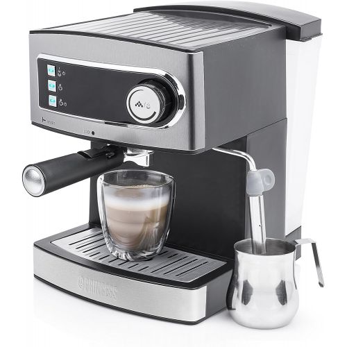  Princess 01.249407.01.001 Espressomaschine 15 bar - 1.6 L Wassertank, 850 W, grau