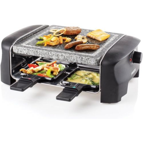  Princess Raclette Grill fuer bis zu 4 Personen - mit Steingrill und regelbarer Heizstufen, 162810