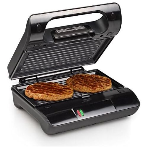  Princess Kontaktgrill 117001, Sandwich Maker mit entnehmbaren Grillplatten, 700 Watt, 23x13cm Grillflache, 0,75m Kabellange, antihaftbeschichtet