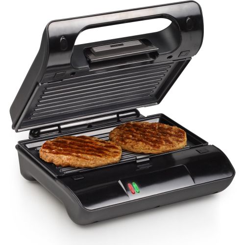  Princess Kontaktgrill 117001, Sandwich Maker mit entnehmbaren Grillplatten, 700 Watt, 23x13cm Grillflache, 0,75m Kabellange, antihaftbeschichtet