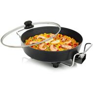 Princess Multi Wonder Chef Elektropfanne - 35cm Ø Bratflache, 5,4 Liter Fassungsvermoegen, 1800 Watt, regelbare Heizstufe, inkl. 2 Holzspatel, 0,9 m Kabelzuleitung, 162367