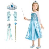 Princess Costumes for Girls Dress Up Clothes for Little Girls Toddler Costume with Accessories Crown Christmas Birthday Party