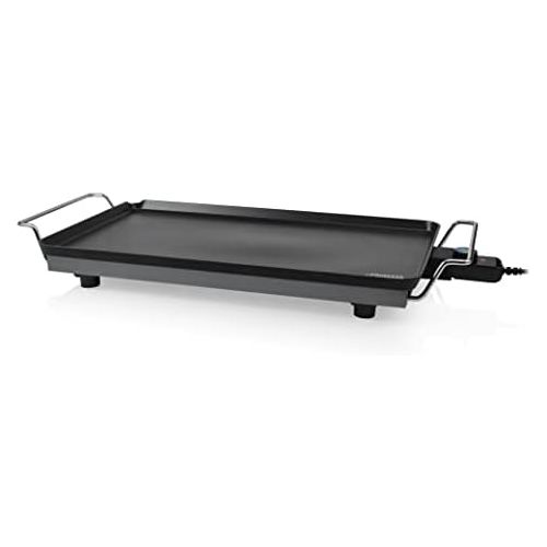  [아마존베스트]Princess Table Chef XXL - 4 mm thick Teppanyaki grill plate, 60 x 36 cm, 4-6 person, 2500 Watt, 102325, black, 01.102325.01.005