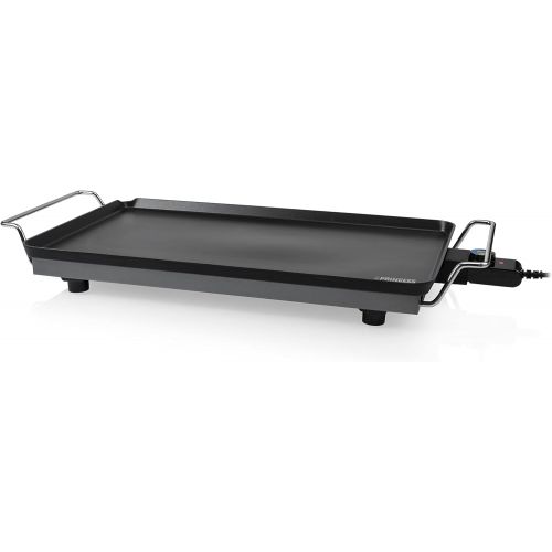  [아마존베스트]Princess Table Chef XXL - 4 mm thick Teppanyaki grill plate, 60 x 36 cm, 4-6 person, 2500 Watt, 102325, black, 01.102325.01.005