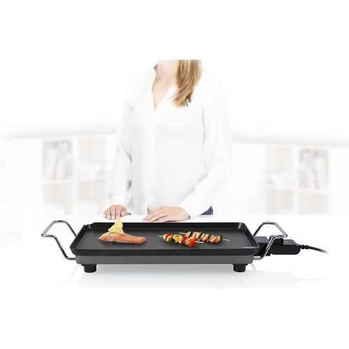  [아마존베스트]Princess Chef Superior Classic Cast Aluminium 46 x 26 cm 2500 W Plancha - Black