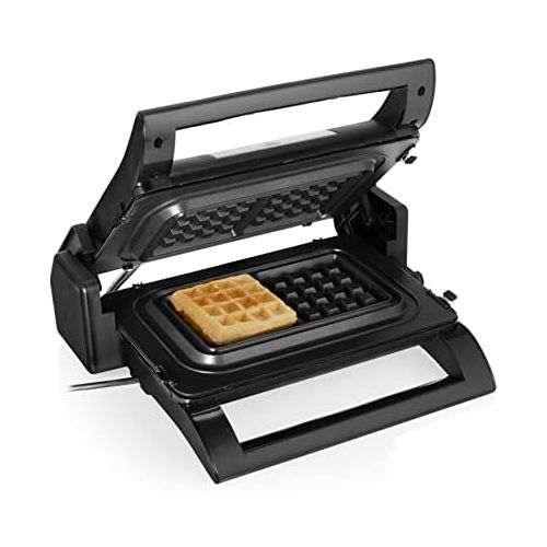  [아마존베스트]Princess 112536 Multi-Grill 4-in-1, Sandwich / Contact / Table Grill and Waffle Iron, Interchangeable Plates, Stainless Steel, Non-Stick Coating, Black/Silver