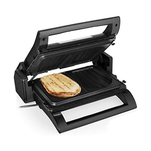  [아마존베스트]Princess 112536 Multi-Grill 4-in-1, Sandwich / Contact / Table Grill and Waffle Iron, Interchangeable Plates, Stainless Steel, Non-Stick Coating, Black/Silver