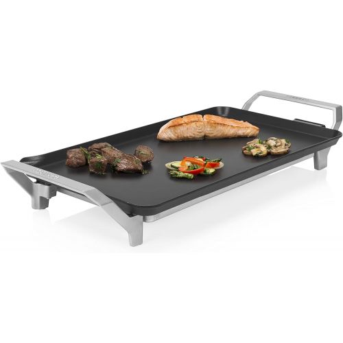  [아마존베스트]Princess 01.103110.01.001 Premium XL Tabletop Grill / Teppanyaki Grill with a 46 x 26 cm Frying Surface, 2500 Watt, 103110, Black