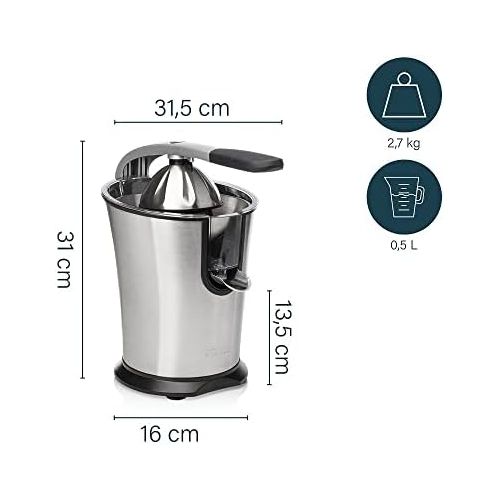  [아마존베스트]Princess 201851 Master Citrus Juicer - Professional lever arm - Powerful 160 watt motor