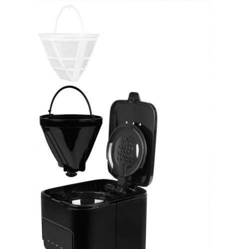  [아마존베스트]Princess Design Stainless Steel Breakfast Set in Black - Filter Coffee Machine, Kettle & Toaster