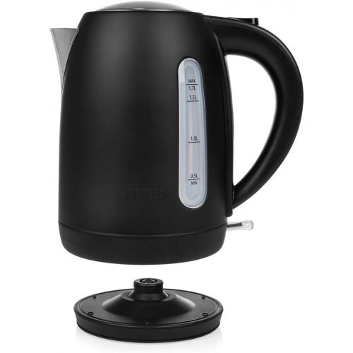  [아마존베스트]Princess Design Stainless Steel Breakfast Set in Black - Filter Coffee Machine, Kettle & Toaster