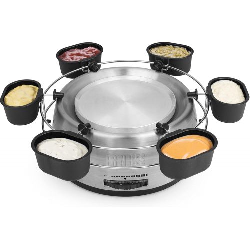  [아마존베스트]Princess 01.172680.01.001 Set of 6 Dip Bowls Stainless Steel Fondue Silver