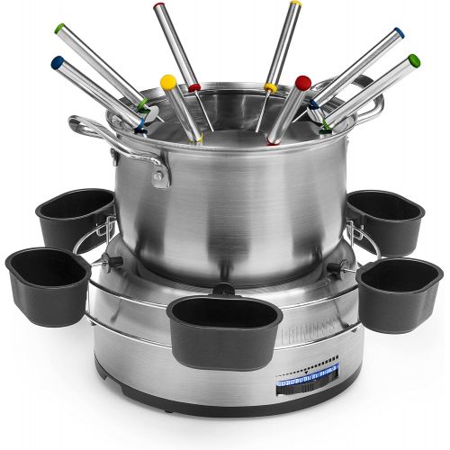  [아마존베스트]Princess 01.172680.01.001 Set of 6 Dip Bowls Stainless Steel Fondue Silver