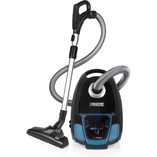  [아마존베스트]Princess EcoQuiet vacuum cleaner with bag, remote control, extremely quiet (62 dB), with strong suction power, 9 m cable cable, 450 W, 335010