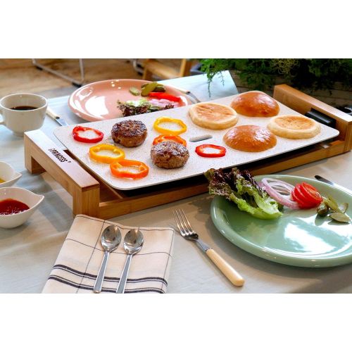  Princess PRINCESS Electric Griddle Table Grill Stone (White)【Japan Domestic genuine products】