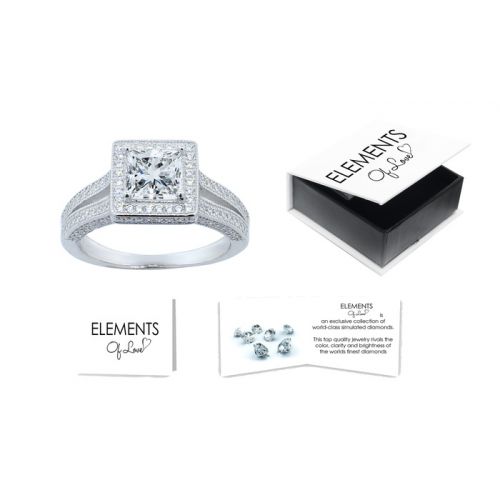  Princess Cut Jewelry Made with Swarovski Elements by Elements of Love