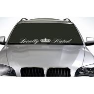 /PrintCity2014 90cm Locally Hated Crown ANY COLOUR Windscreen Sticker euro JDM Drift Car Vinyl Decal